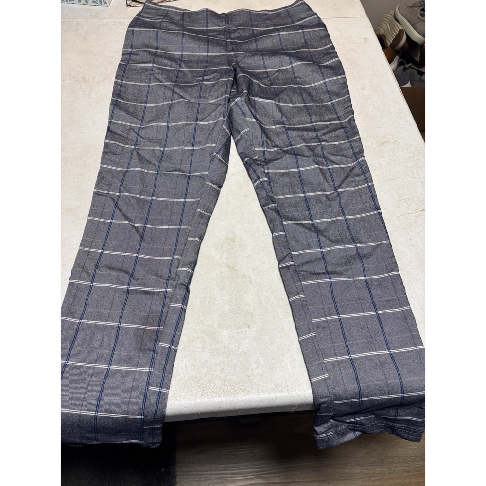 Calvin‎ Klein Pants Womens Size 10 Gray Plaid Flat Front Straight Leg Pocket